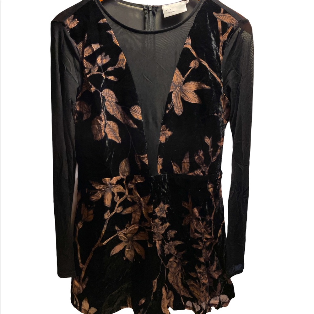 Sexy Velvet Long Sleeve Romper